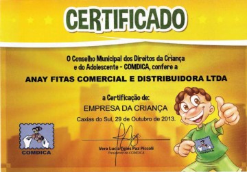 Certificação de EMPRESA DA CRIANÇA
